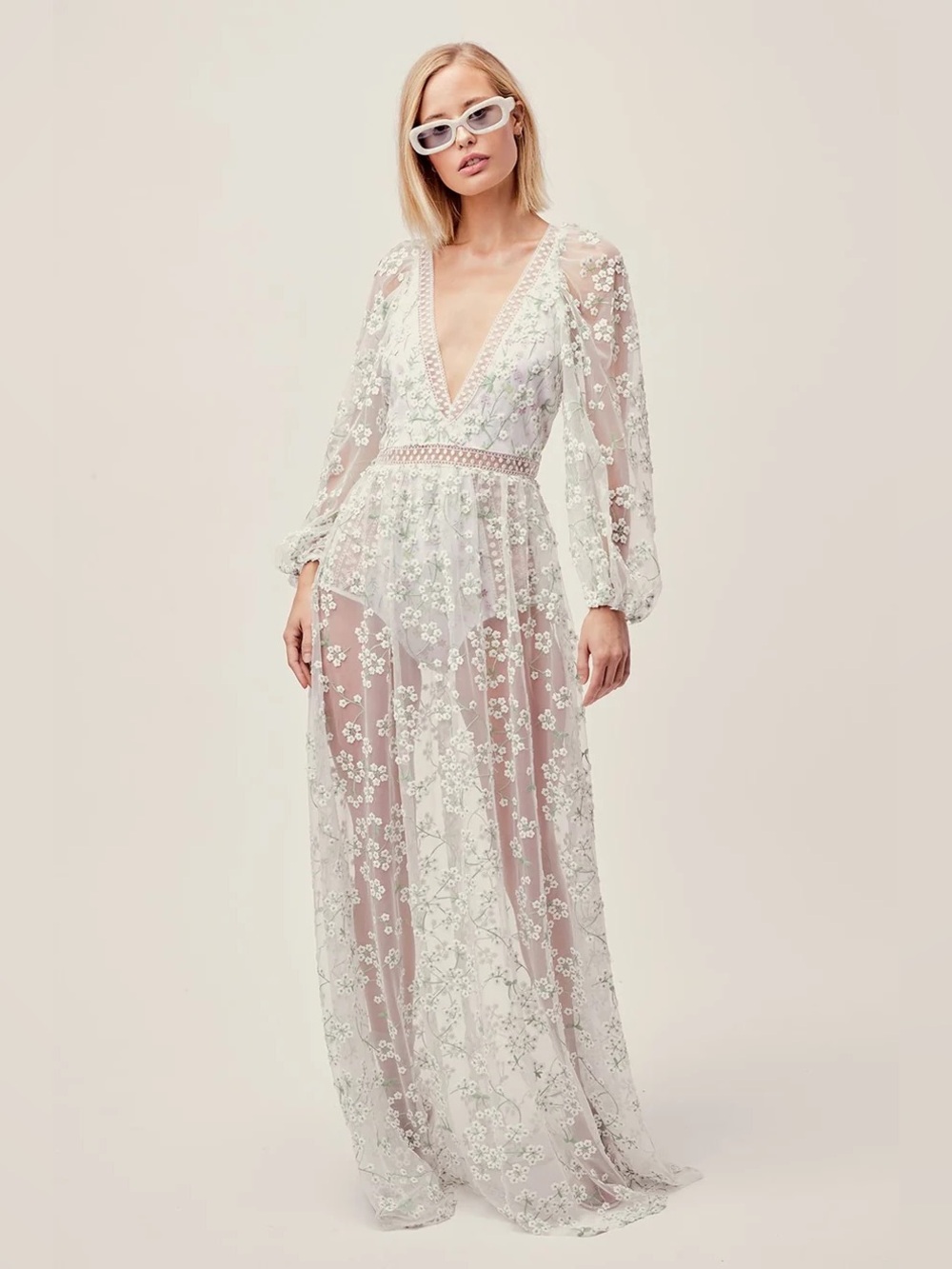 For Love & Lemons Eclair Maxi Dress - Small